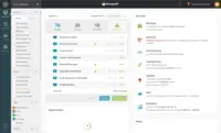 Screenshot of ManageWP Overview page with Action center