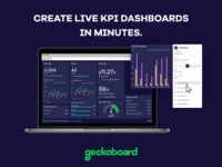 Screenshot of Create live KPI dashboards in minutes. No coding or training required.