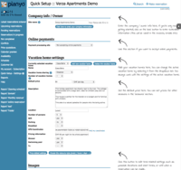 Screenshot of Quick setup - configuration page (part 1)