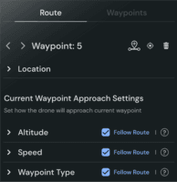Screenshot of Waypoints Setup