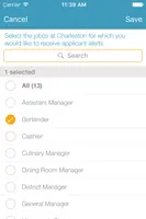 Screenshot of Mobile Applicant Alerts
