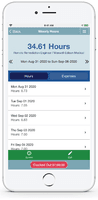 Screenshot of Mobile app for Recruiters and for Contract Employees