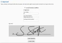 Screenshot of Sell Order Porter E-Signature