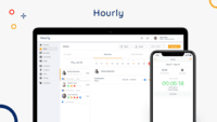 Screenshot of Hourly's time tracking apps for web and phone