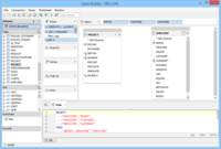 Screenshot of The visual Query Builder of Aqua Data Studio.