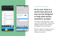 Screenshot of At its core, Kixie is a world-class phone & text service designed to help sales teams, anywhere, prosper. Ever heard a sales agent say something like: “If I can just get a lead on the phone, I close the deal nearly every time!” 🤔 The modern sales organization needs more than a dumb dialer. They need an intelligent platform that proactively helps agents connect with leads. A great platform also plays nicely with other systems. With Kixie agents are always one step ahead — and it can be installed in just three minutes.