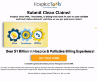 Screenshot of Hospice Tools eBilling helps you get paid more, faster!