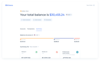 Screenshot of Multicurrency accounts (customer-facing front-end)