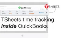 Screenshot of TSheets is the only time tracking app embedded inside QuickBooks. You can easily review and approve employee time cards to run payroll, do job costing, or create invoices--without ever leaving QuickBooks!