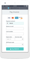 Screenshot of Immediate & PCI Compliant mobile payment