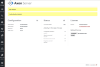 Screenshot of Axon Server Web UI - main screen