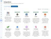Screenshot of 100s of integrations.