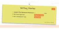 Screenshot of Dynamic and interactive guidance for users with a 'Post It'