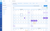 Screenshot of The multiple absence entry allows members to quickly enter absences directly from the calendar, which makes the planning process easier.