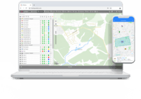 Screenshot of Wialon GPS tracking platform