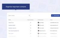 Screenshot of Contact management