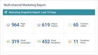 Screenshot of Marketing snapshot report