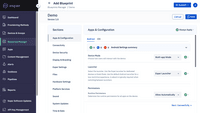 Screenshot of Blueprints Manager - configure and update settings, apps, and content