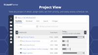Screenshot of Project View allows users to view any project in detail, assign tasks, set their priority, and access schedule risk.