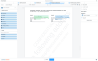 Screenshot of With ContractWorks built-in electronic signature feature one can see the status of documents out for signature.