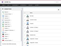 Screenshot of ClicData's data warehouse where all your company's data is centralized.